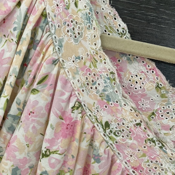 🐦⬛EUC Lucky Brand Floral Tiered floral Dress medium - Picture 4 of 10